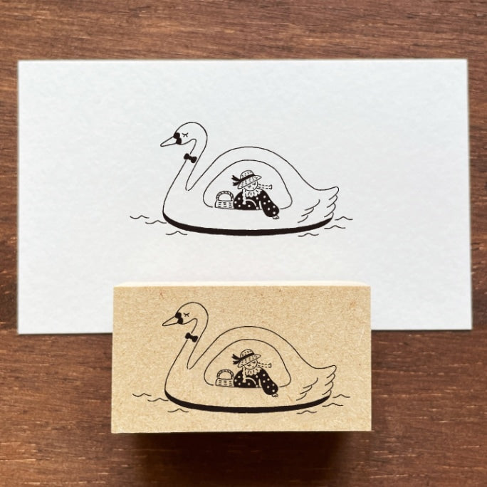 Stamp Marche Rubber Stamp - Swan Boat