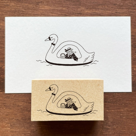 Stamp Marche Rubber Stamp - Swan Boat