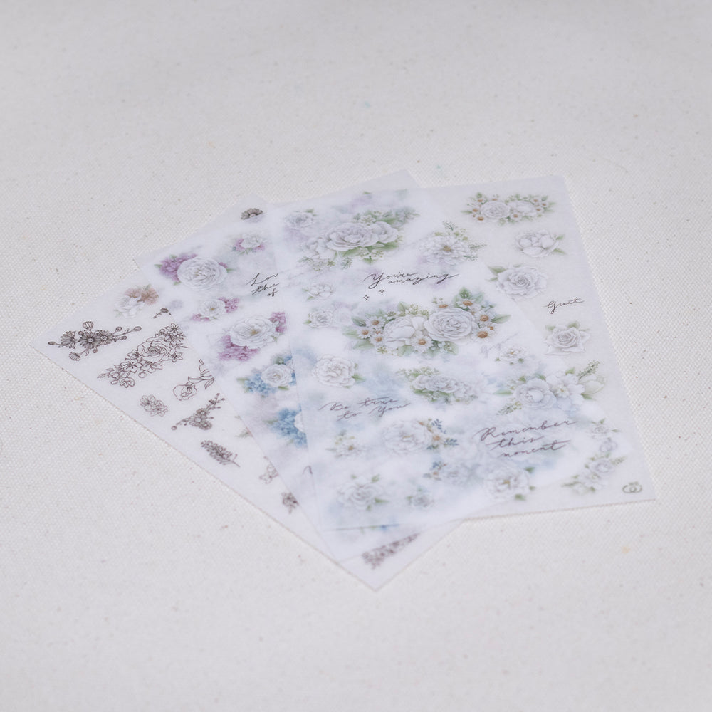 Loi Design Transfer Sticker - White Rose