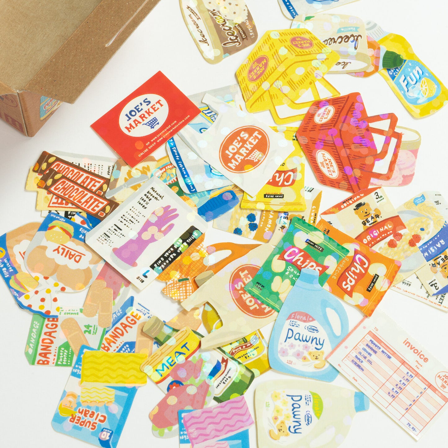 Greeting Life Inc. Shipping Box Sticker Flake Set - Joe's Market