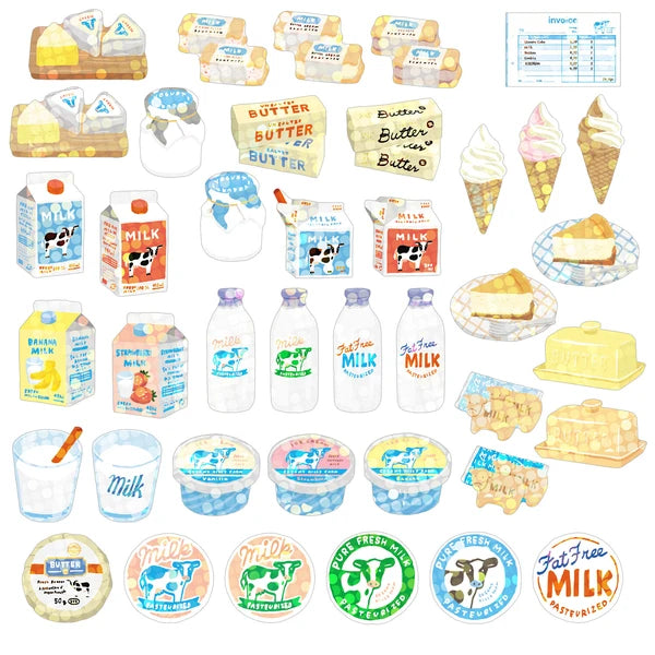 Greeting Life Inc. Shipping Box Sticker Flake Set - Creamy Hills Farm