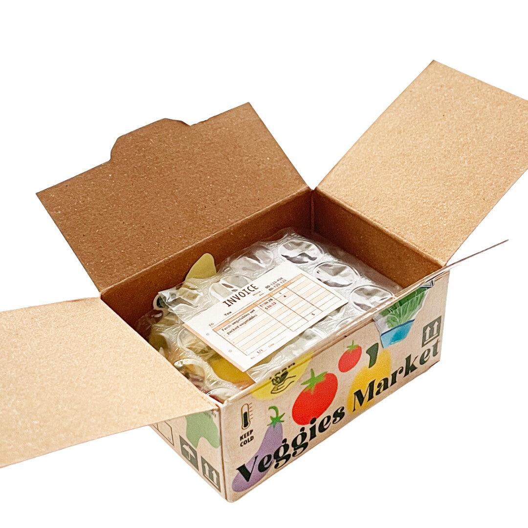 Greeting Life Inc. Shipping Box Sticker Flake Set - Veggies Market