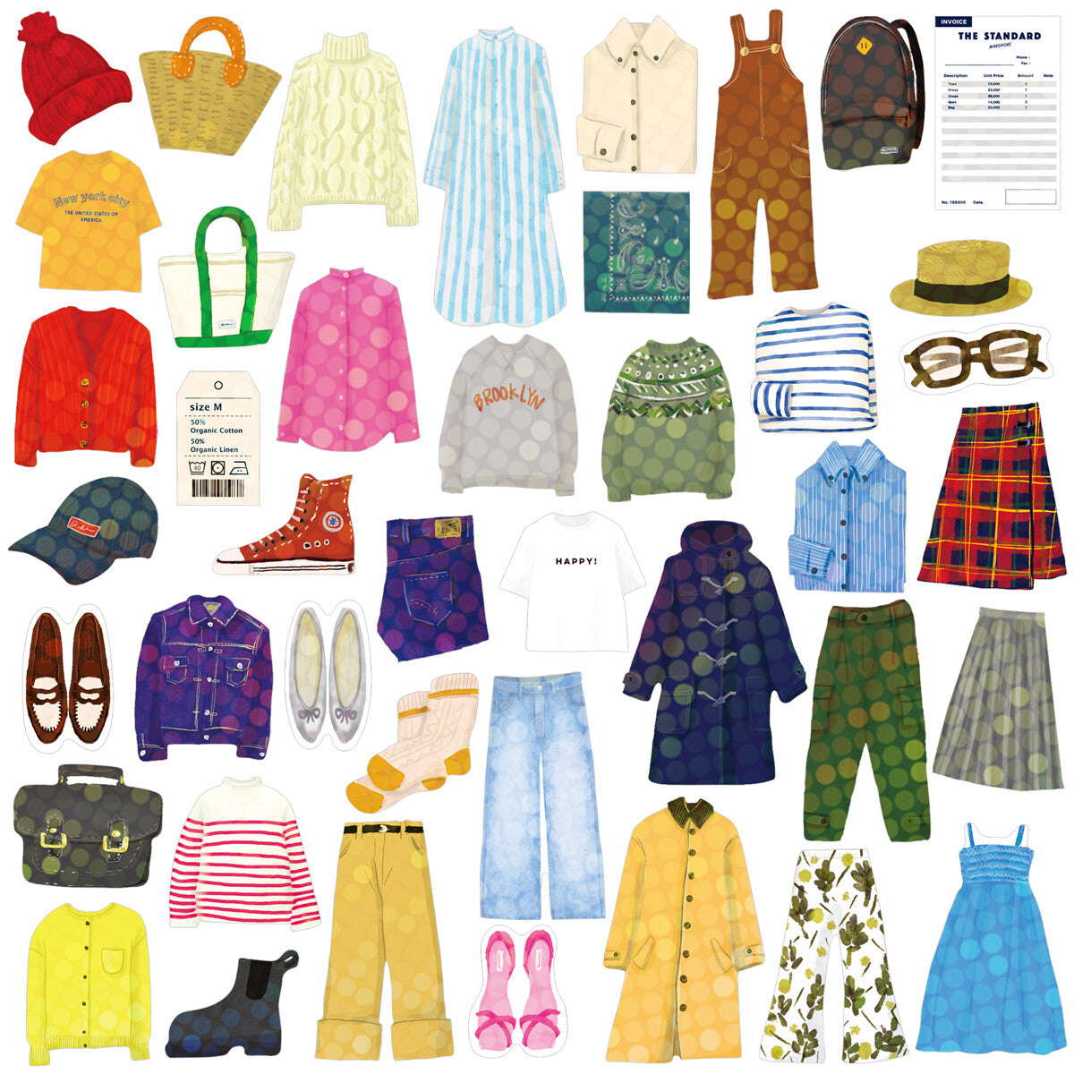 Greeting Life Inc. Shipping Box Sticker Flake Set - The Standard Wardrobe