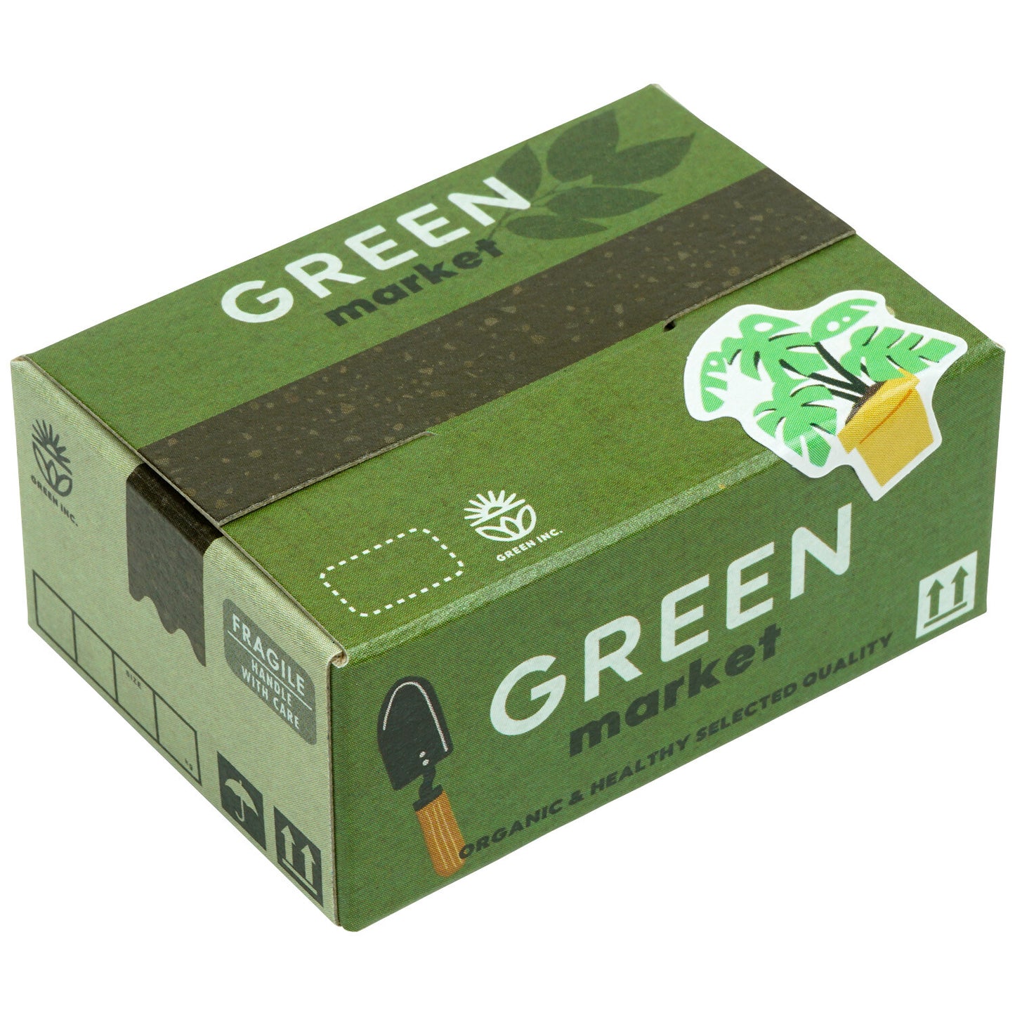 Greeting Life Inc. Shipping Box Sticker Flake Set - Green