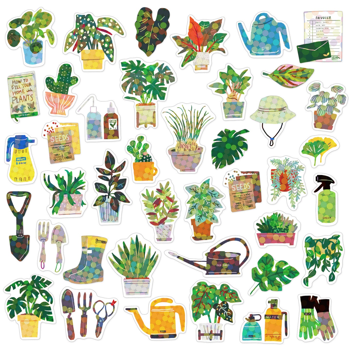 Greeting Life Inc. Shipping Box Sticker Flake Set - Green