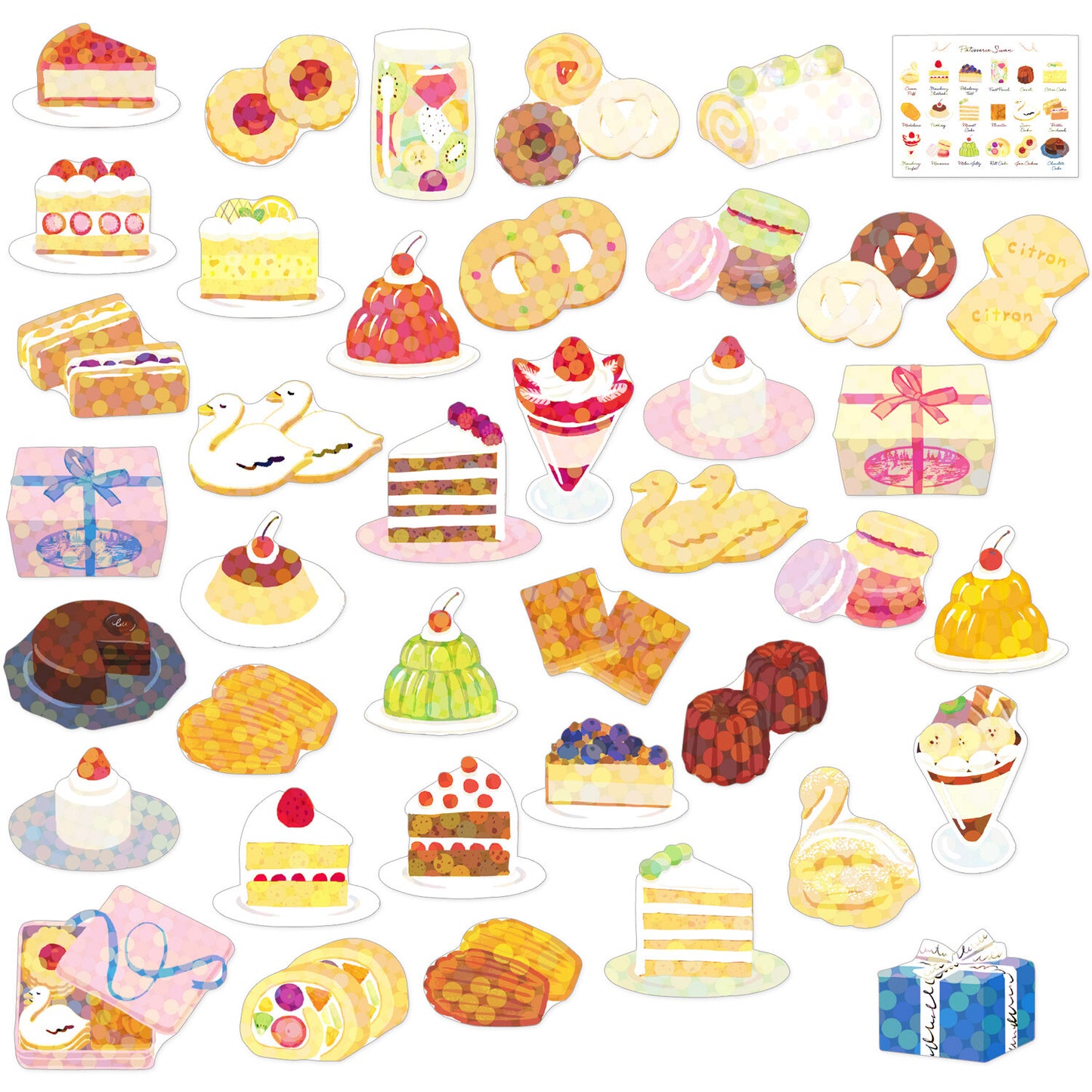 Greeting Life Inc. Shipping Box Sticker Flake Set - Confectionery