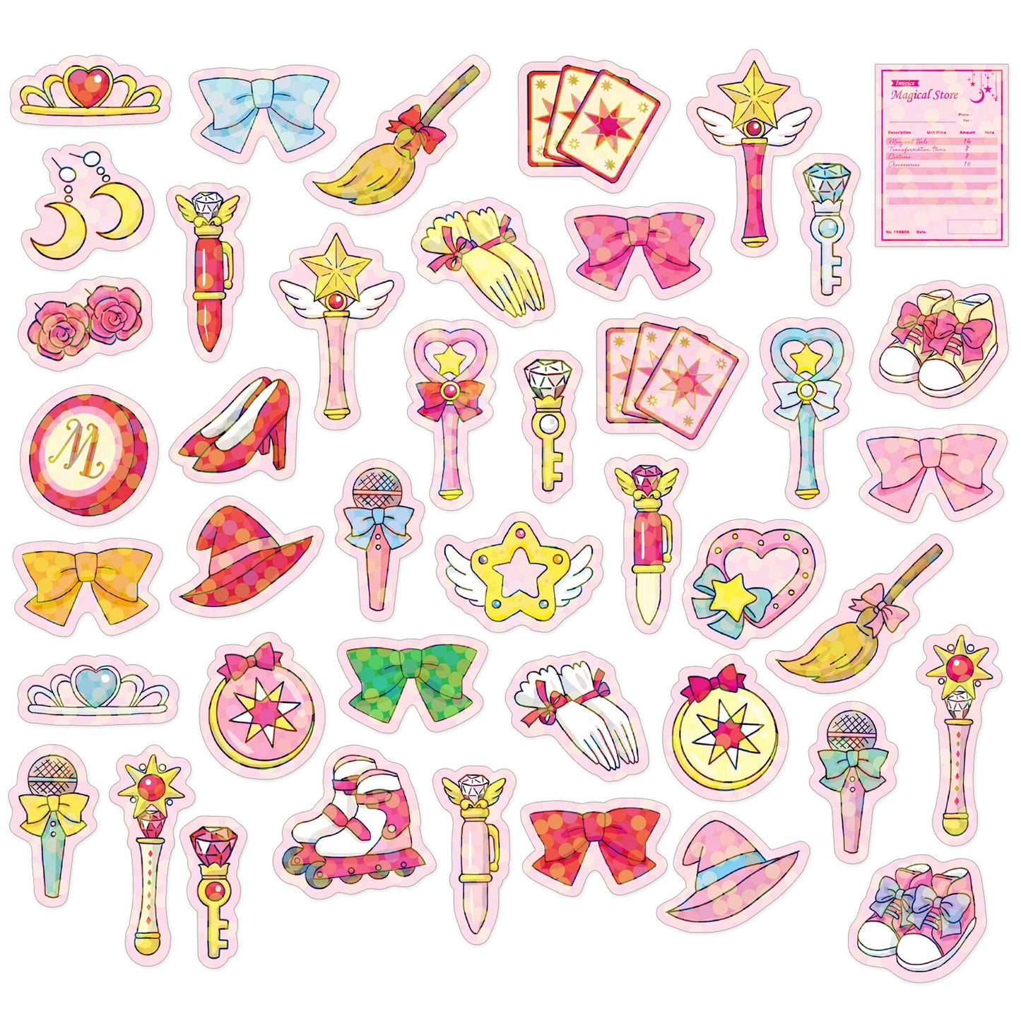 Greeting Life Inc. Shipping Box Sticker Flake Set - Magical Girl