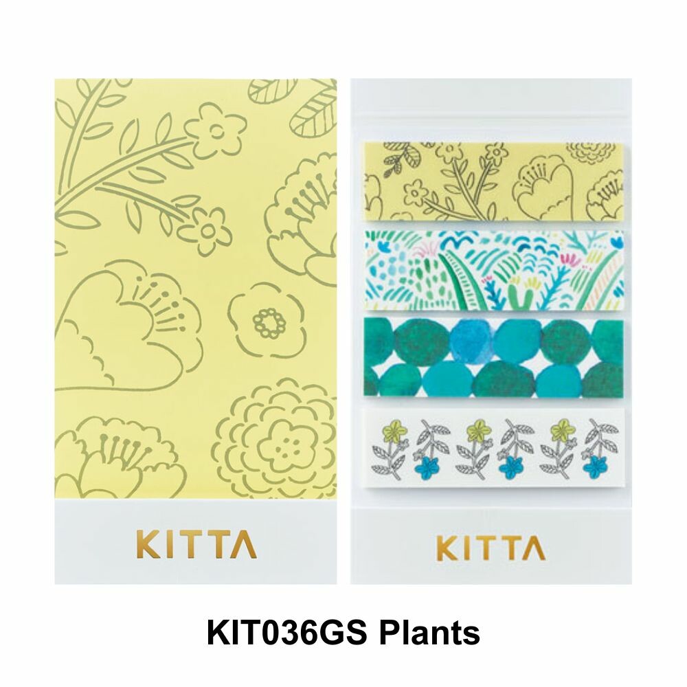 King Jim Kitta Portable Washi Tape - Plants Reprinted Edition