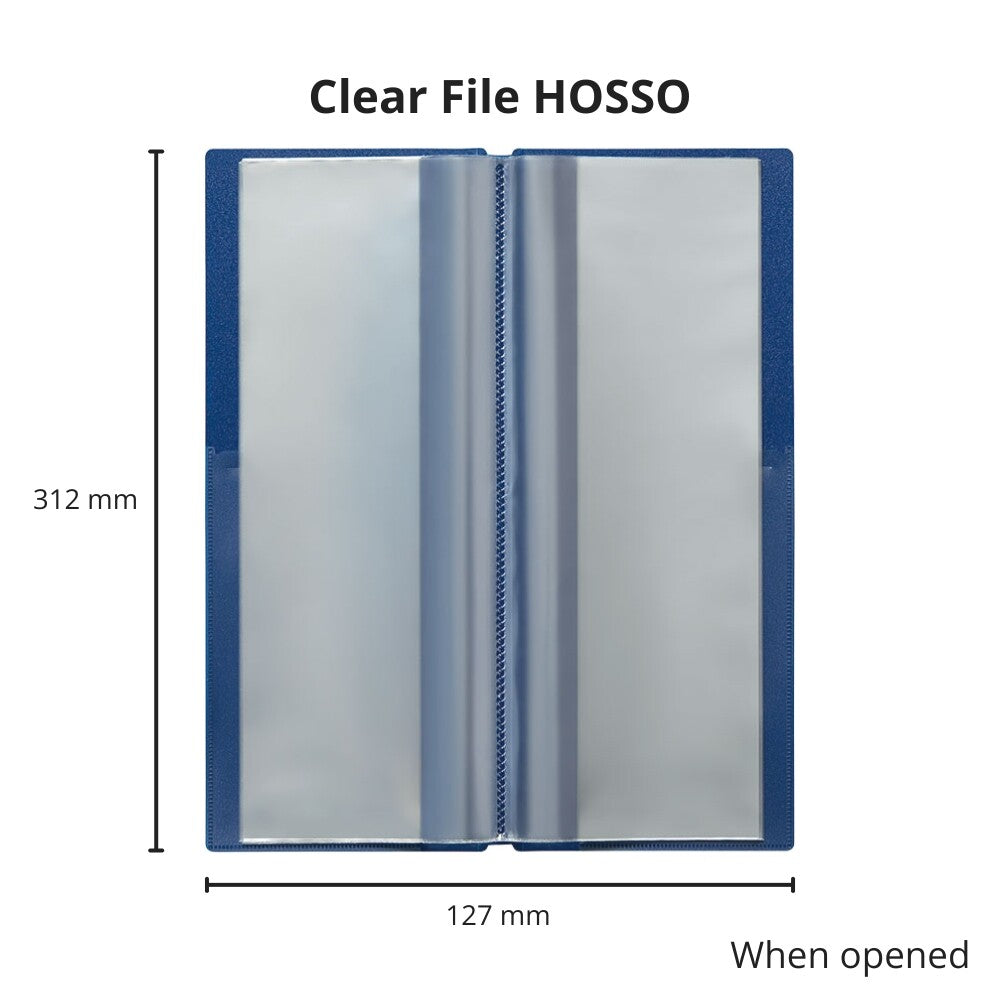 King Jim HOSSO A4 Half Size Plastic Sleeve File (Tape Storage)