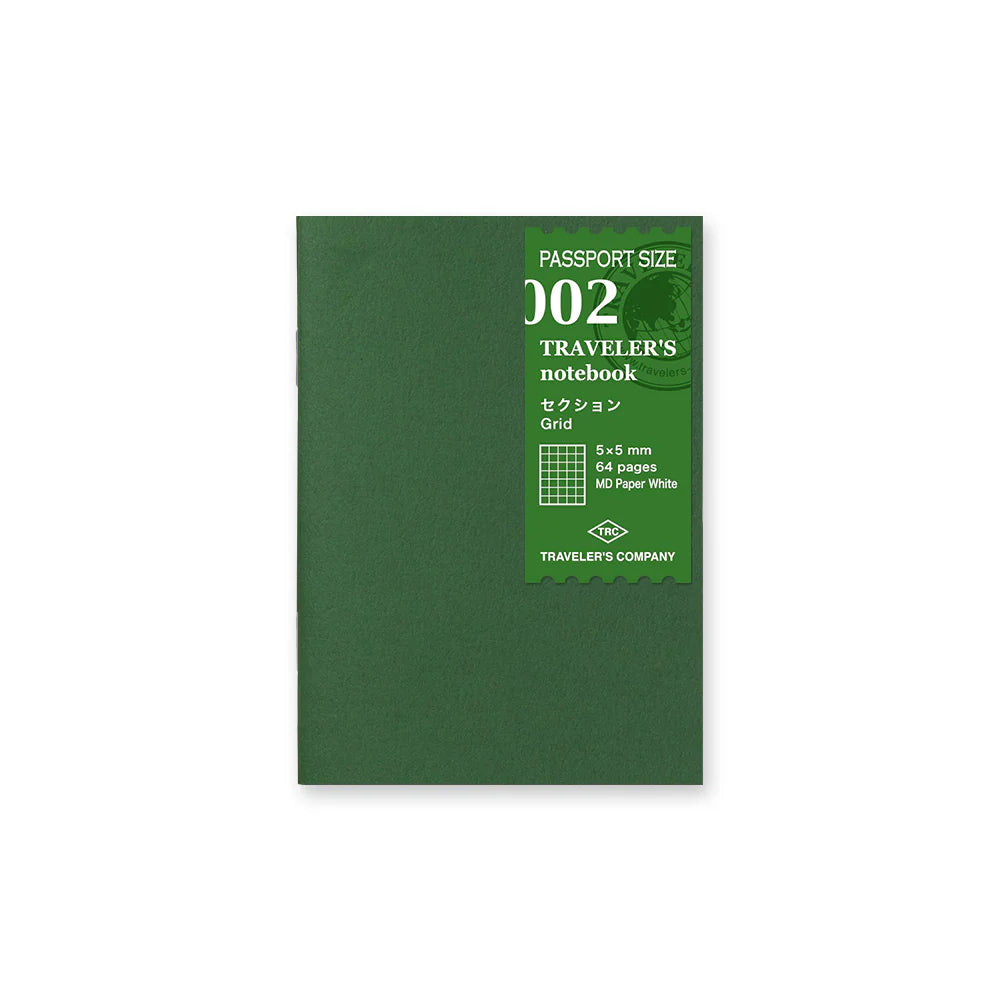TRAVELER'S notebook Passport Size 002 Grid Notebook Refill