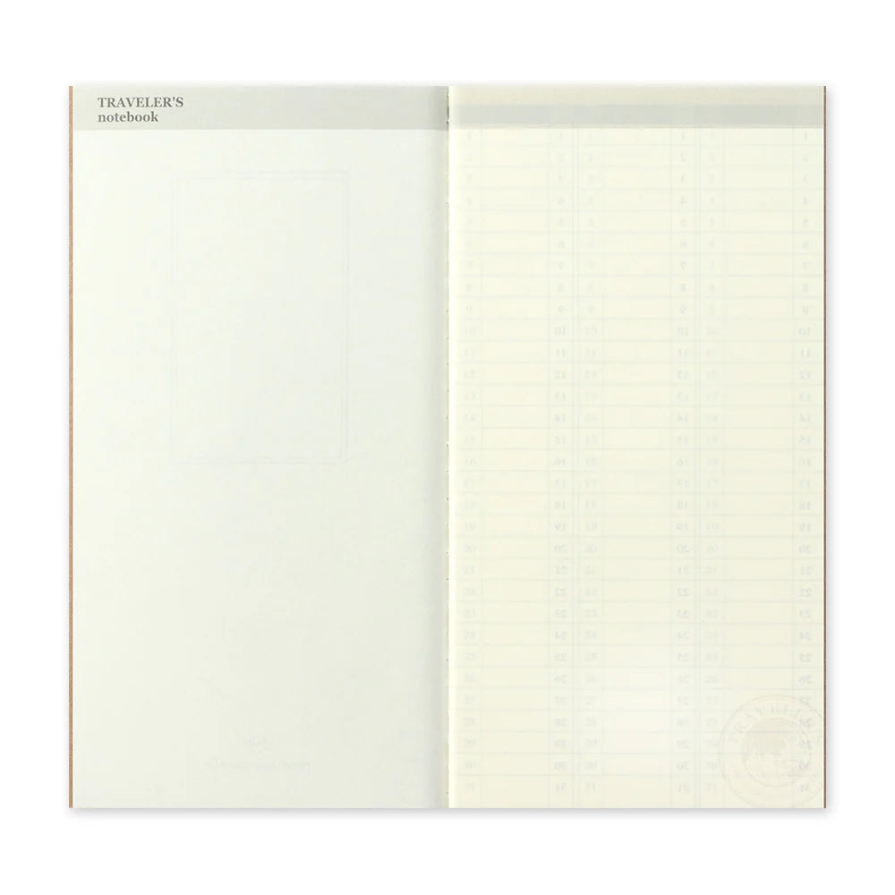 TRAVELER'S notebook Regular Size 018 Free Diary (Weekly Vertical)