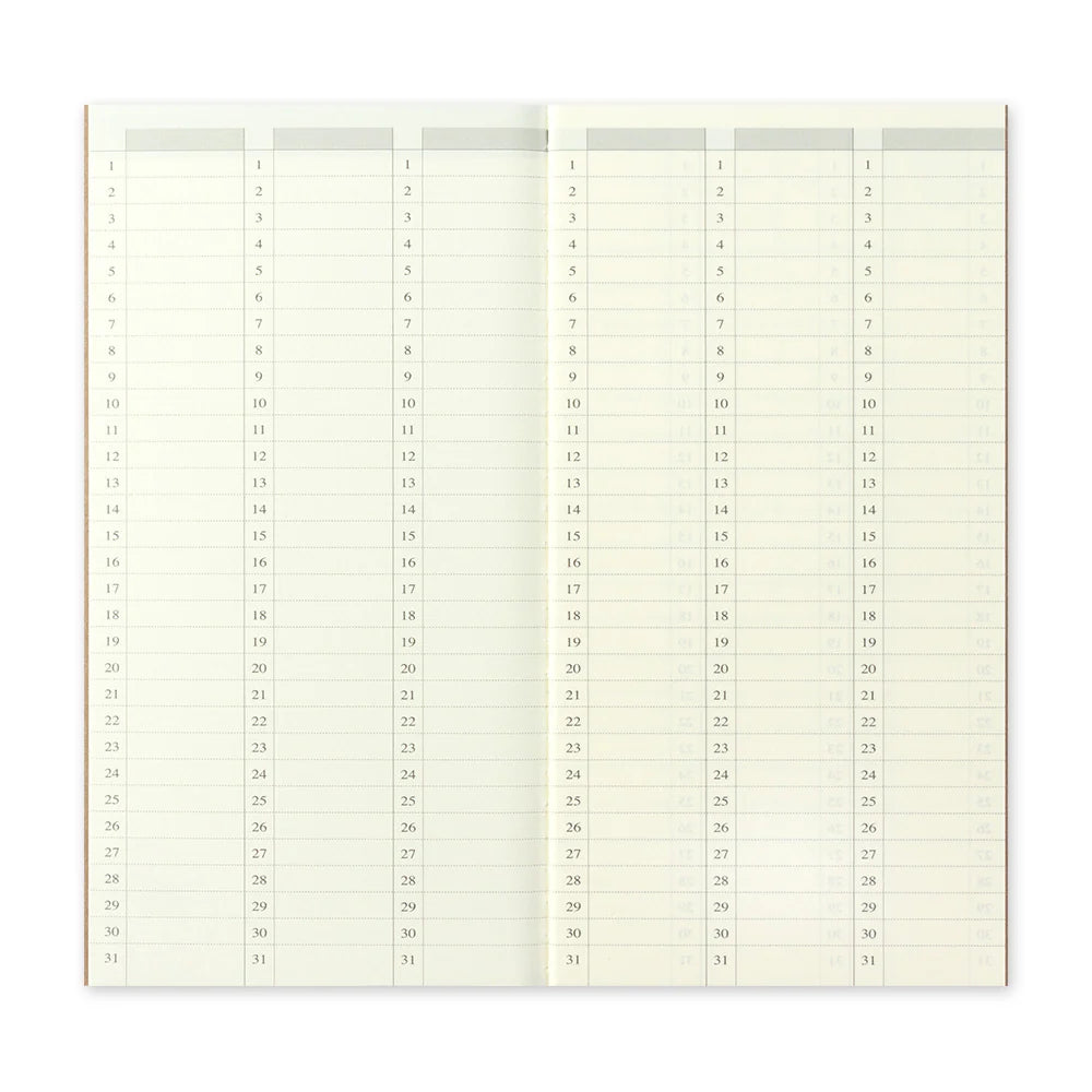 TRAVELER'S notebook Regular Size 018 Free Diary (Weekly Vertical)