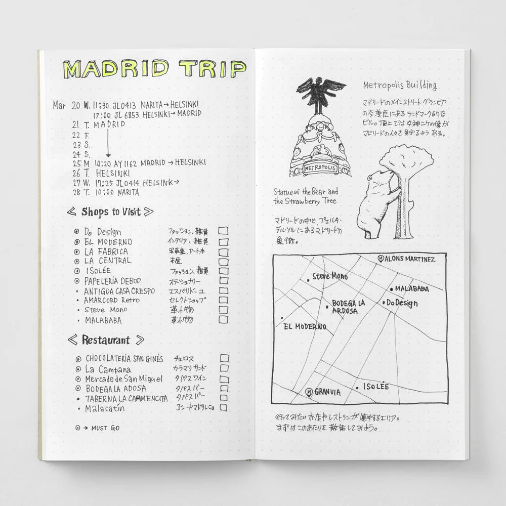 TRAVELER'S notebook Regular Size 026 Dot Grid Refill