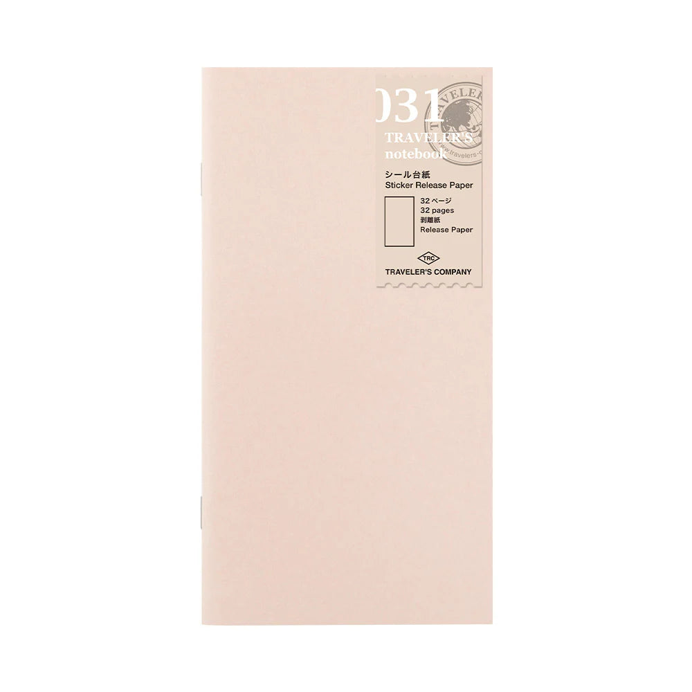 TRAVELER'S notebook Regular Size 031 Sticker Release Paper Refill