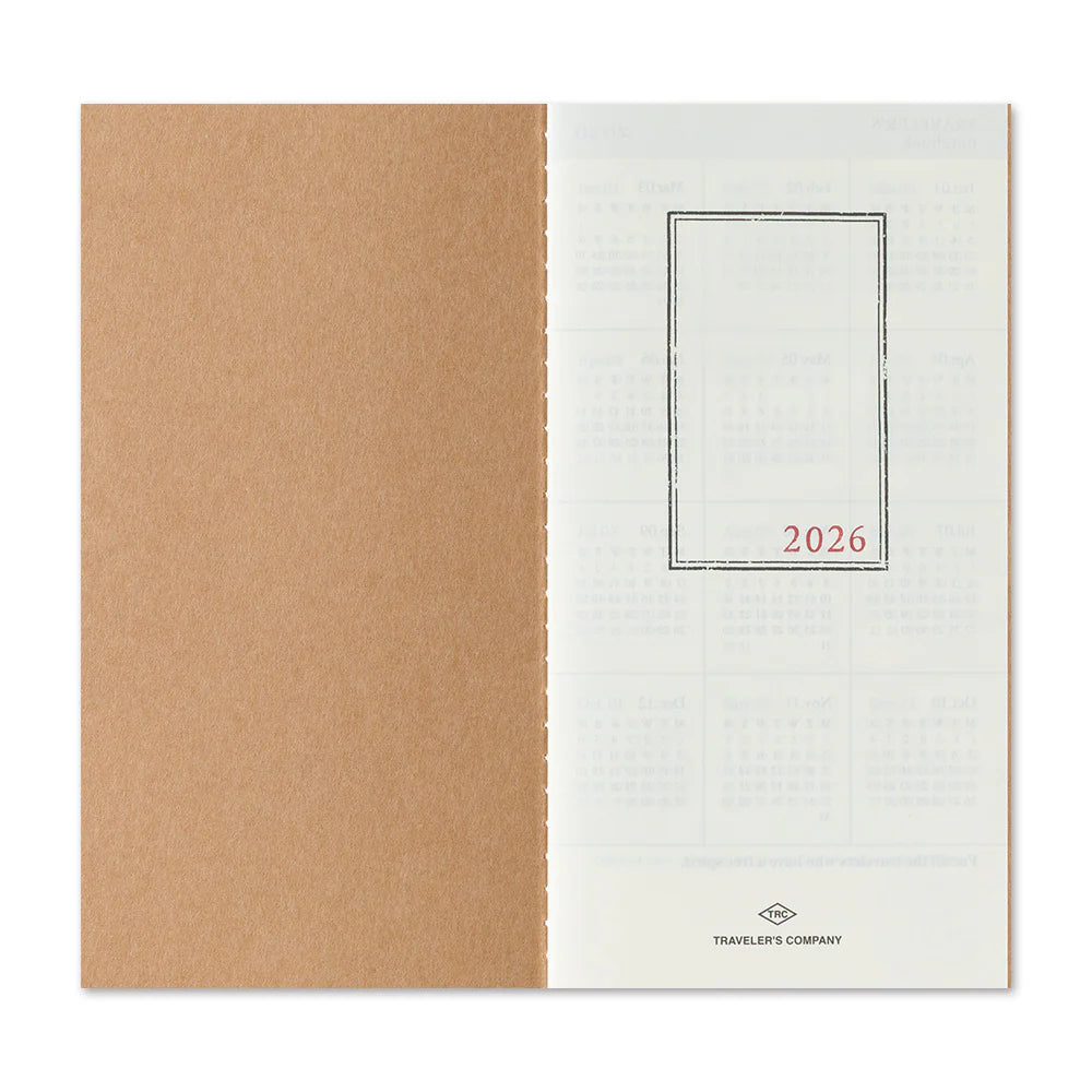 PRE-ORDER TRAVELER'S notebook 2026 Monthly Diary - Regular Size