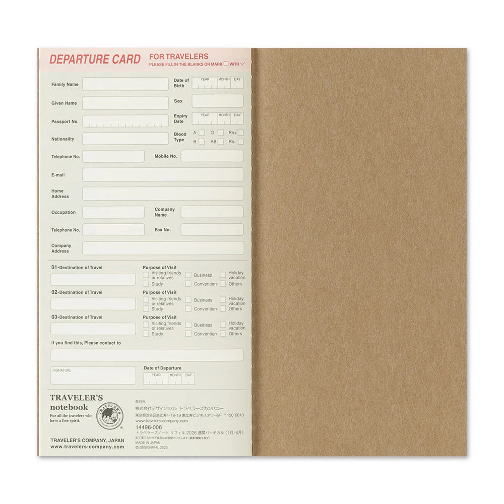 PRE-ORDER TRAVELER'S notebook 2026 Vertical - Regular Size