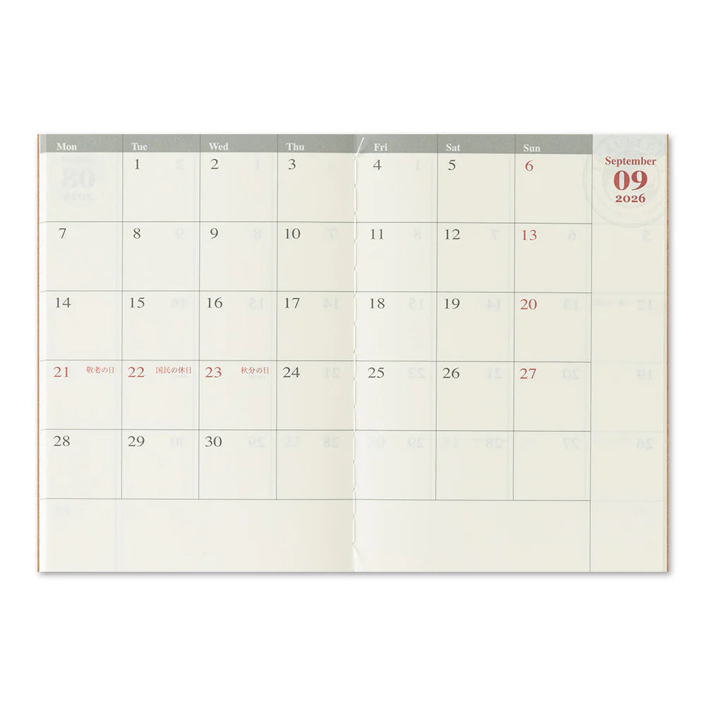 PRE-ORDER TRAVELER'S notebook 2026 Monthly Diary - Passport