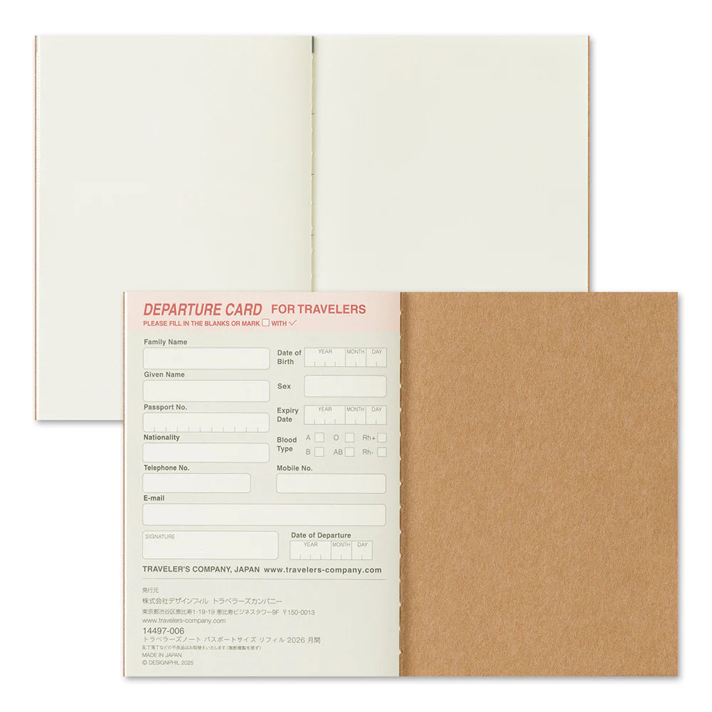 PRE-ORDER TRAVELER'S notebook 2026 Monthly Diary - Passport