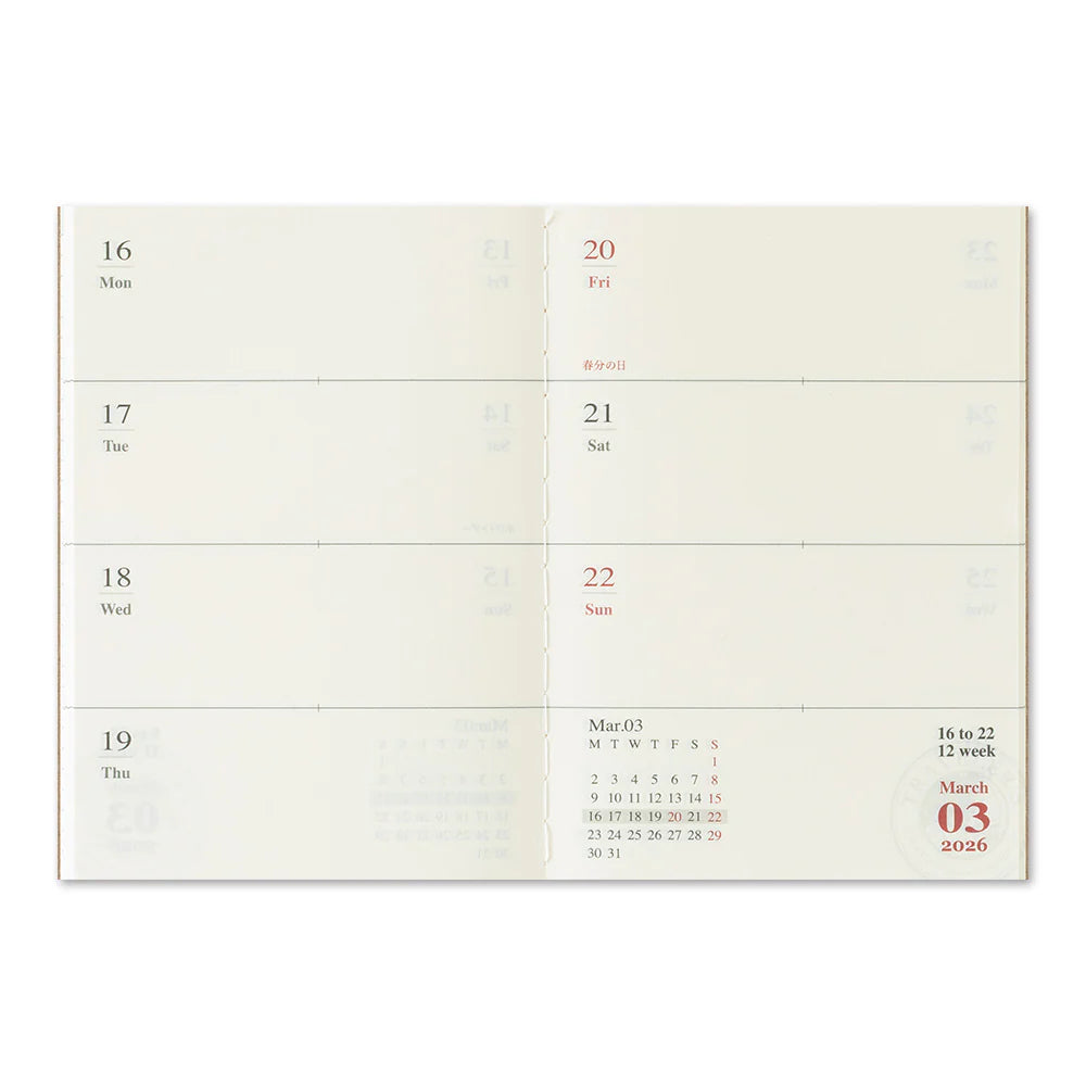 PRE-ORDER TRAVELER'S notebook Weekly Diary - Passport