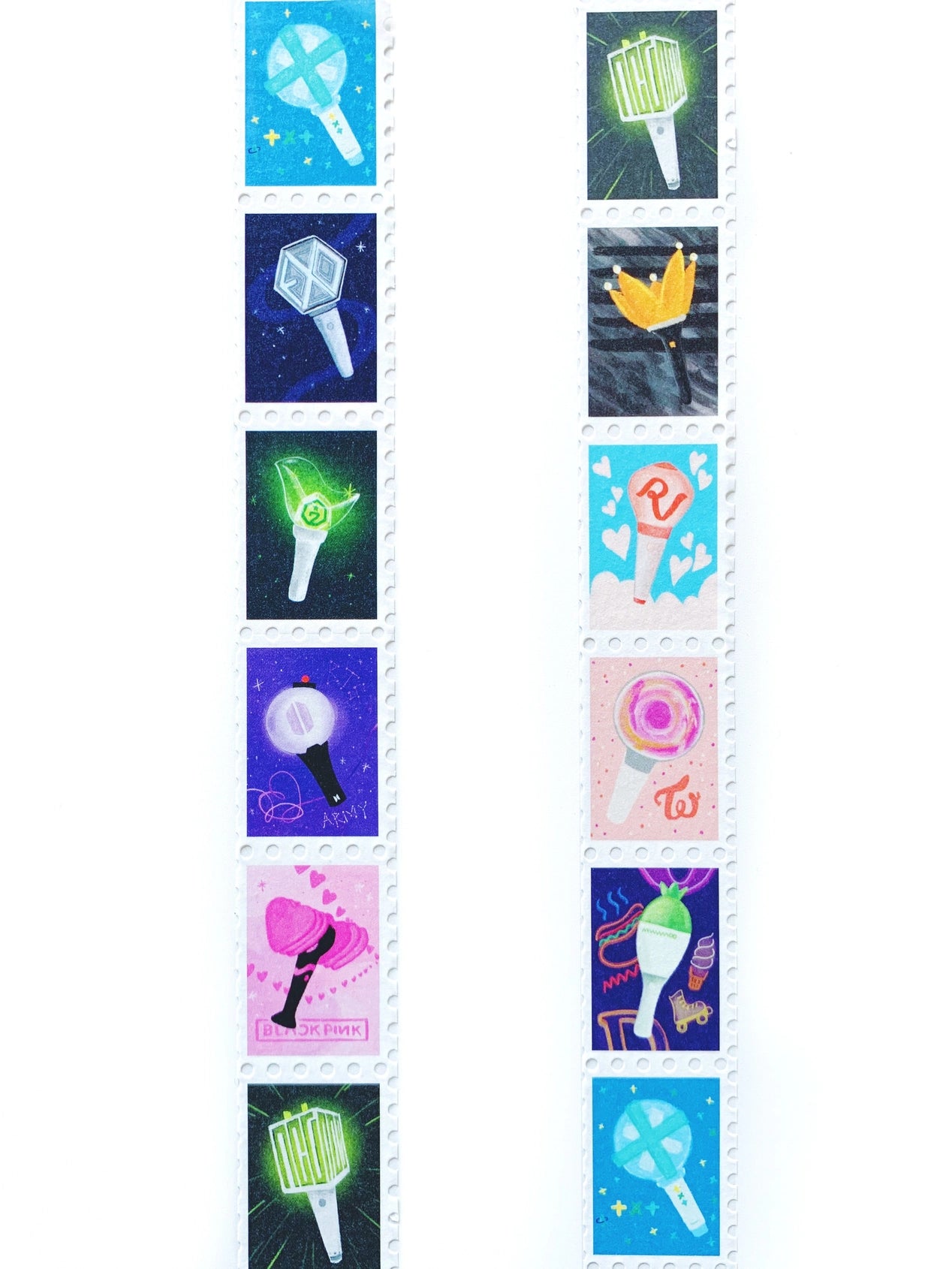 Le Petit Elefant Washi Tape - K-Pop Lightstick Stamps