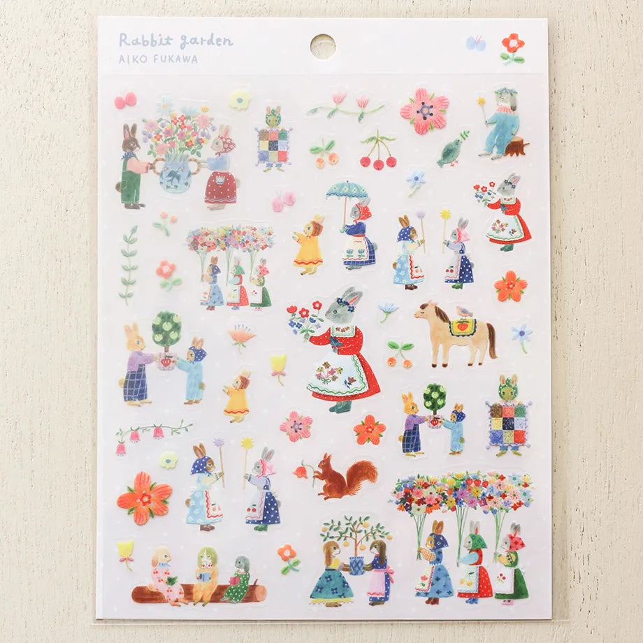 Cozyca Aiko Fukawa Stickers - Rabbit Garden