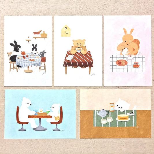 Cozyca x Mariko Fukuoka Postcard Set - Tea Time