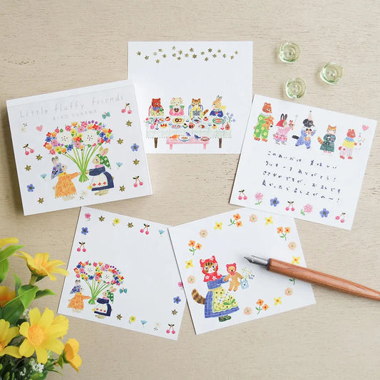 Cozyca x Aiko Fukawa Memo Pad - Little Fluffy Friends