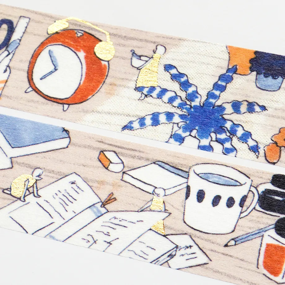 Cozyca x Sairi Fujimaki Foil Stamped Masking Tape - Tsukue no Ue