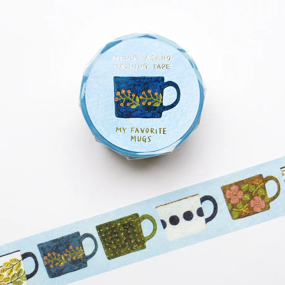 Cozyca x Asano Midori Foil Stamped Washi Tape - My Favorite Mugs