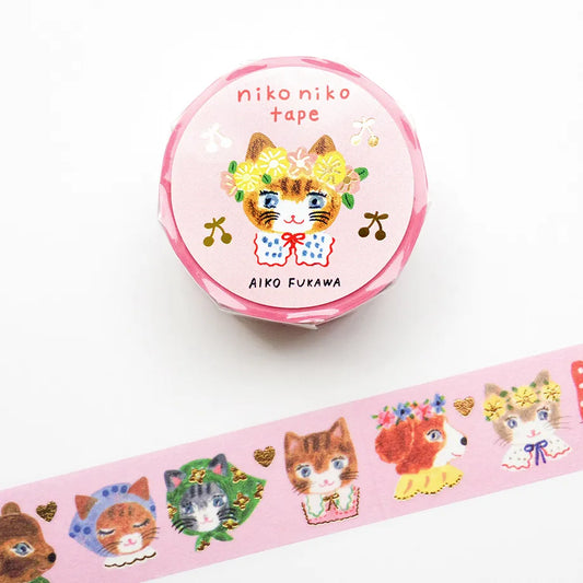 Cozyca x Aiko Fukawa Foil Stamped Washi Tape - niko niko