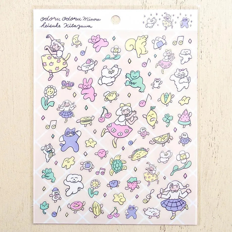 Cozyca x Heisuke Kitazawa Sticker Sheet - Odaru Odaru Everyone