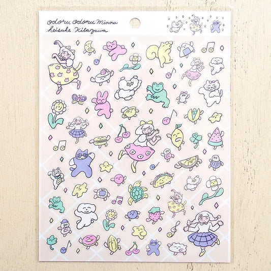 Cozyca x Heisuke Kitazawa Sticker Sheet - Odaru Odaru Everyone