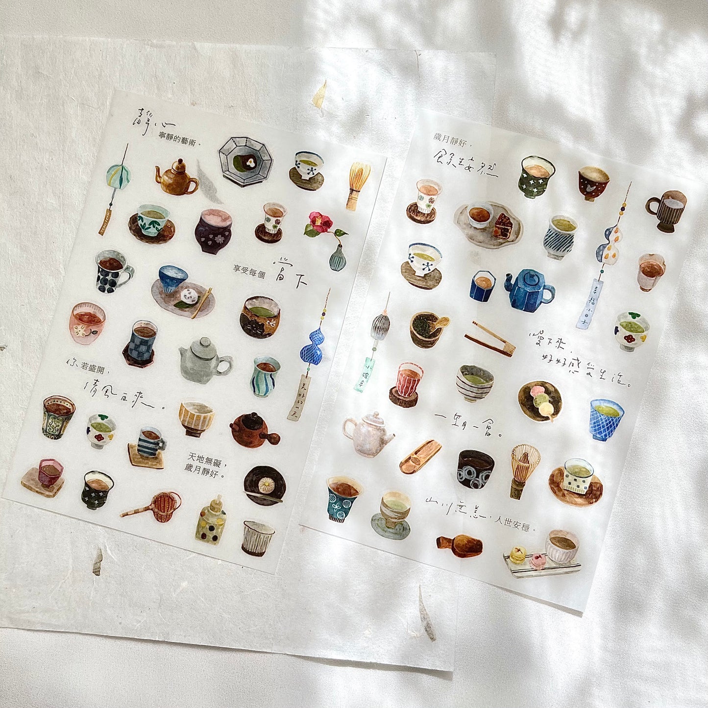 Pion Transfer Stickers - Tea House