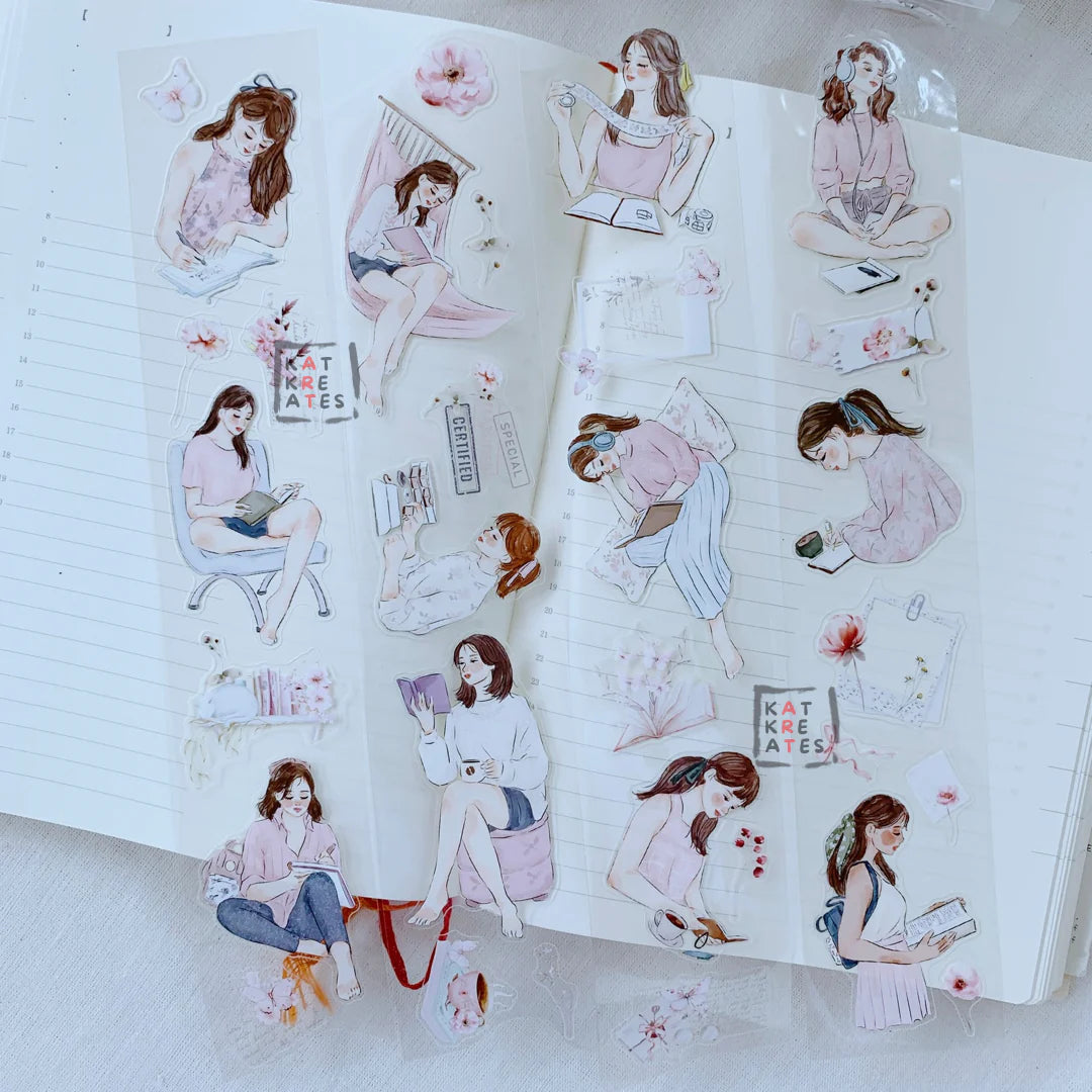 Katkreates Kiss-Cut PET Tape - Book and Journal