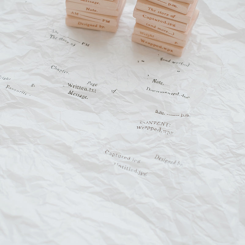 Phavourite 9 pt. Tiny Text Rubber Stamps - Complete Set