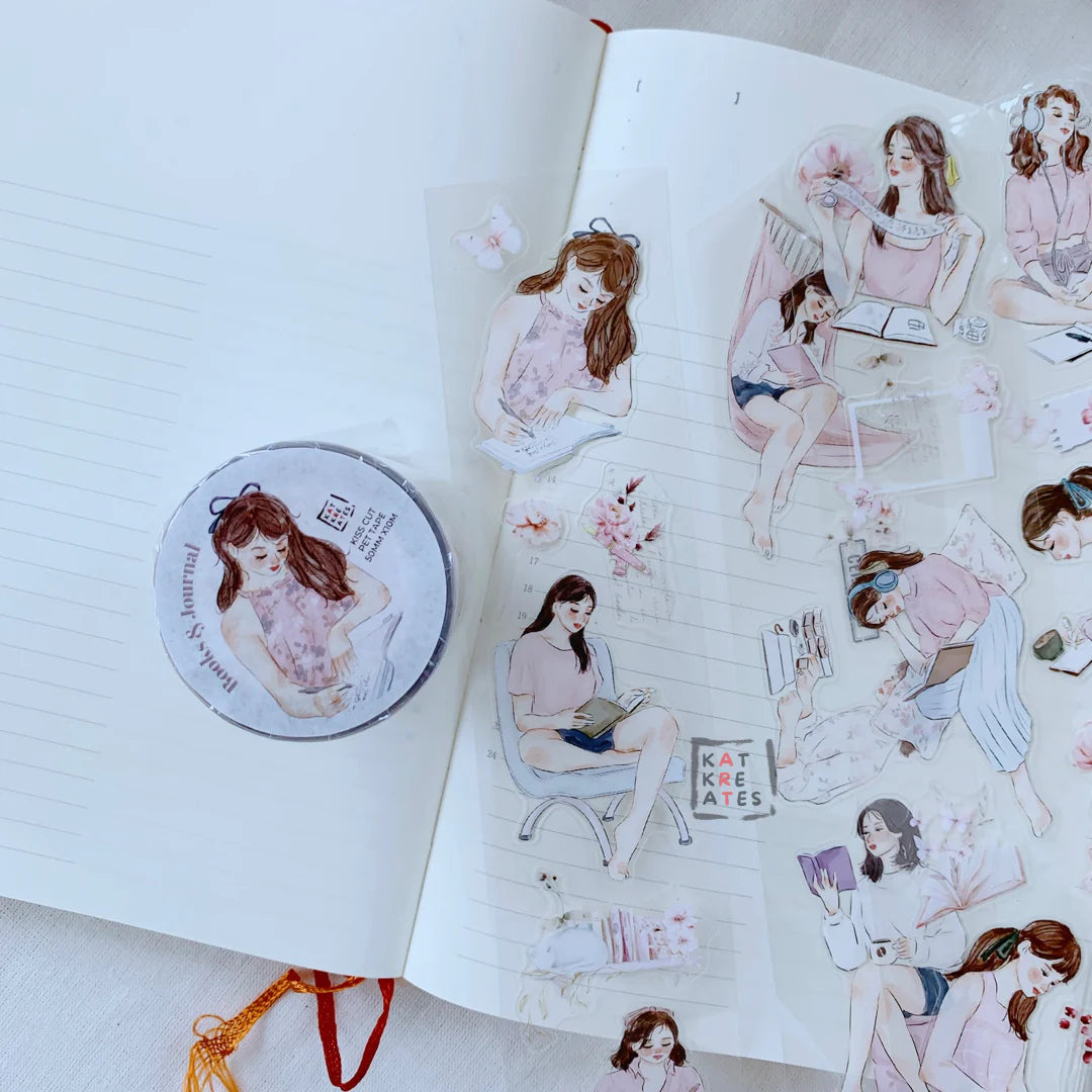 Katkreates Kiss-Cut PET Tape - Book and Journal