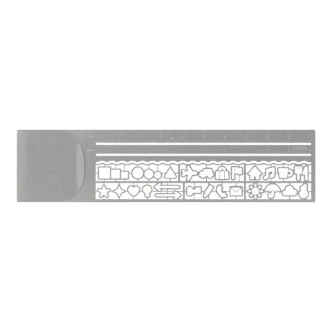 Midori Decorative Clip Ruler - Silver