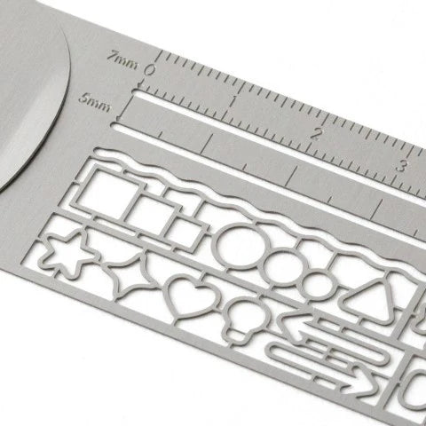 Midori Decorative Clip Ruler - Silver