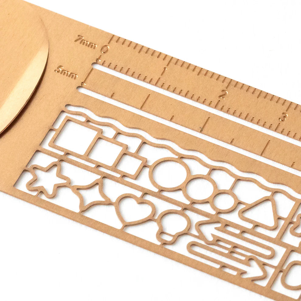 Midori Decorative Clip Ruler - Copper