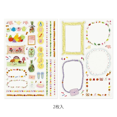 Midori Yuru Log Decoration Sticker Sheet Set - My Life
