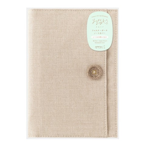 Midori Yuru Log B6 Zipper Pouch Fabric Notebook Cover