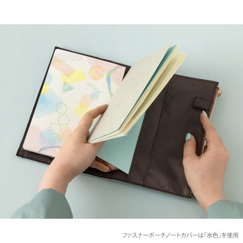 Midori Yuru Log B6 Zipper Pouch Fabric Notebook Cover