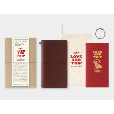 TRAVELER'S notebook Limited Edition LOVE AND TRIP Regular Red