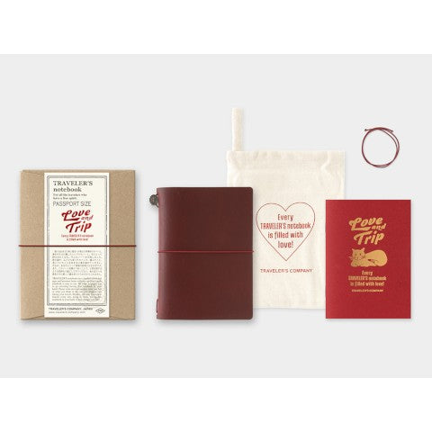 TRAVELER'S notebook Limited Edition LOVE AND TRIP Passport Red