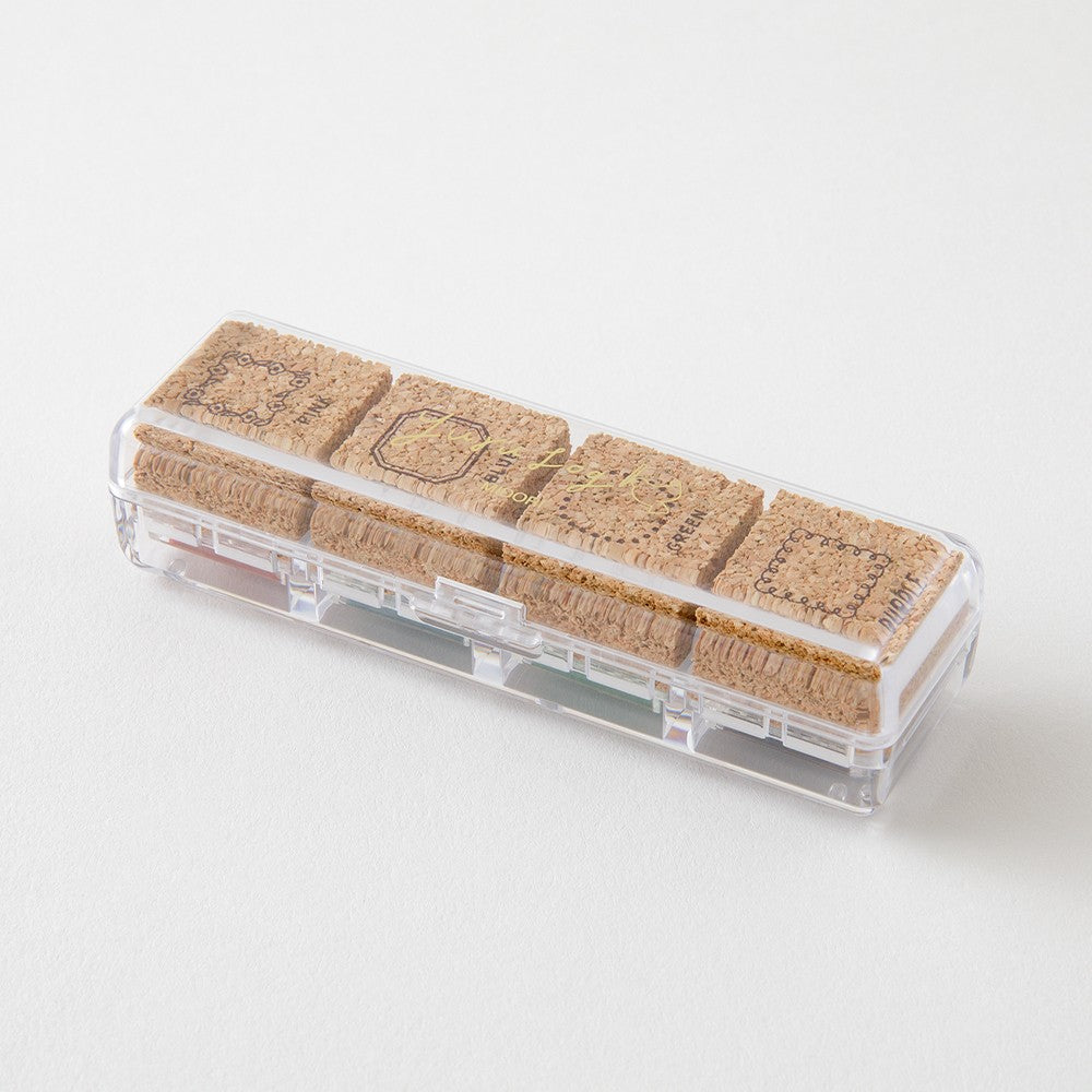 Midori Yuru Log Pre-Inked Paintable Stamp Set - Geometry