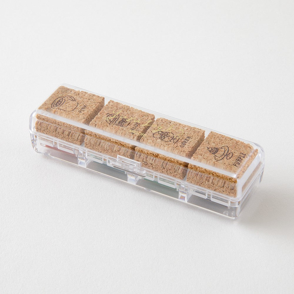 Midori Yuru Log Pre-Inked Paintable Stamp Set - Cafe