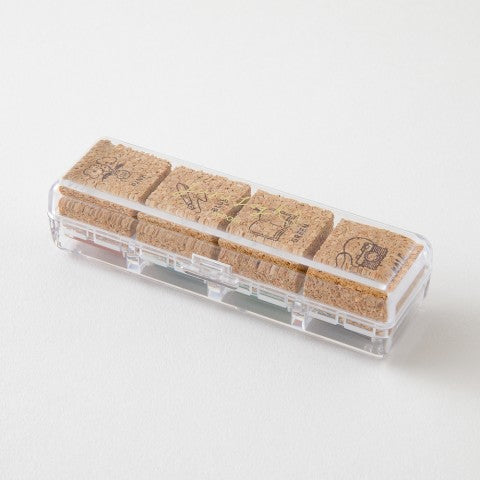 Midori Yuru Log Pre-Inked Paintable Stamp Set - Daily Life