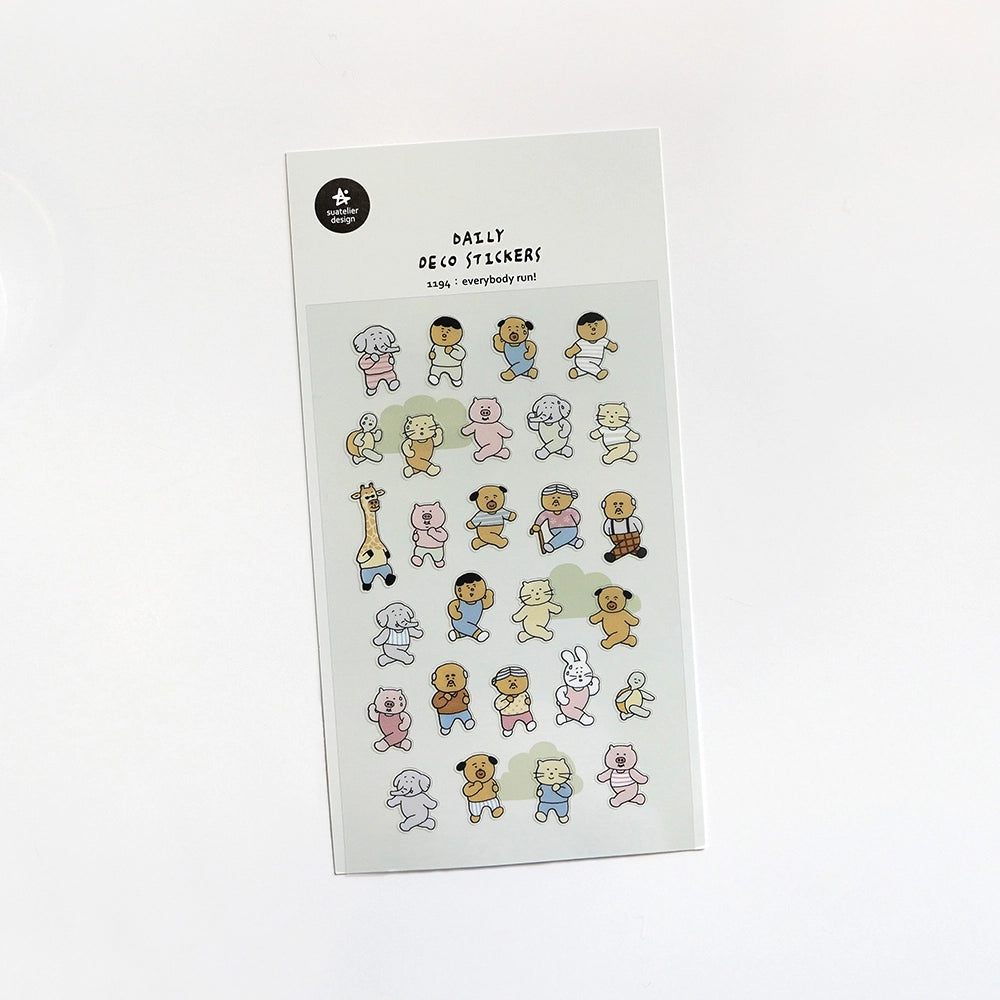 Suatelier Everybody Run Sticker Sheet