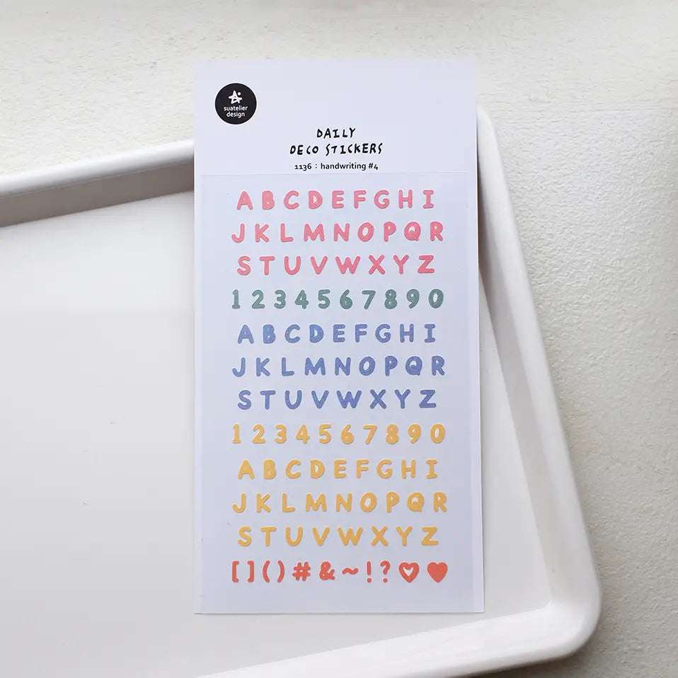 Suatelier Handwriting 4 Sticker Sheet