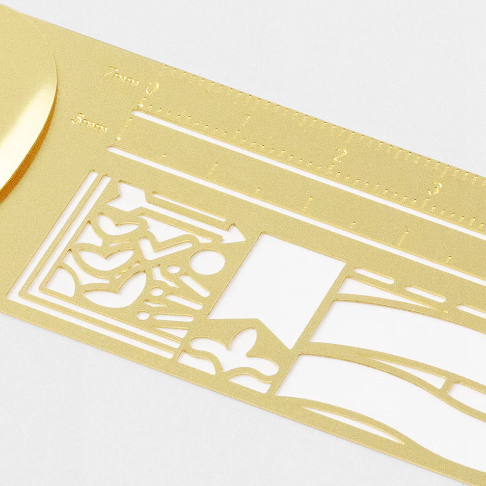 Midori Decorative Clip Ruler - Gold